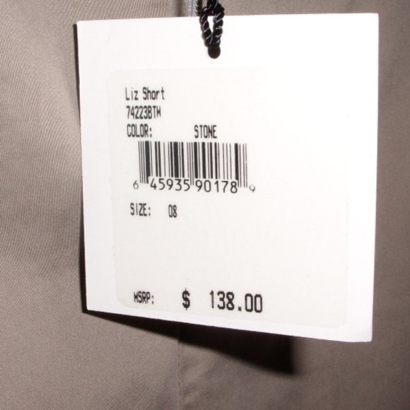 Chaiken & Capone Liz Shorts Grey 8 NWT - Picture 2 of 7